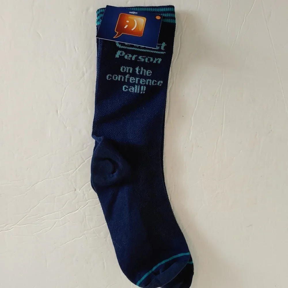 NWT Funny Socks Conference Call Zoom Meeting‎ Sophos Office Gift